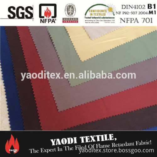 100 Polyester Inherent fire retardant curtain fabric